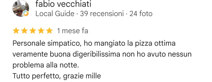Recensione da Google del 10 agosto 2026, 5 stelle