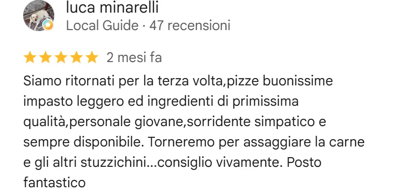 Recensione da Google del 23 giugno 2026, 5 stelle