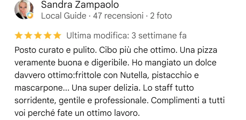 Recensione da Google del 13 maggio 2026, 5 stelle