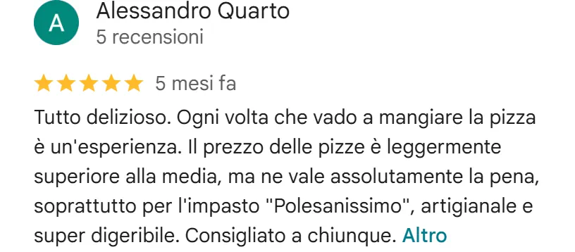 Recensione da Google del 7 aprile 2026, 5 stelle