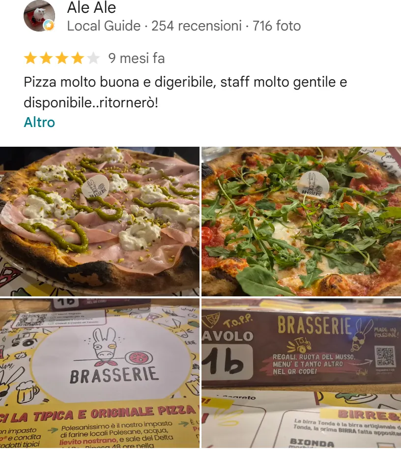 Recensione da Google del dicembre 2025, 4 stelle