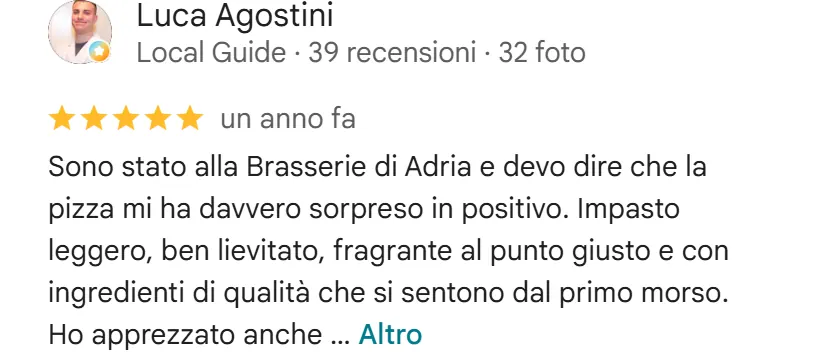 Recensione da Google del agosto 2025, 5 stelle
