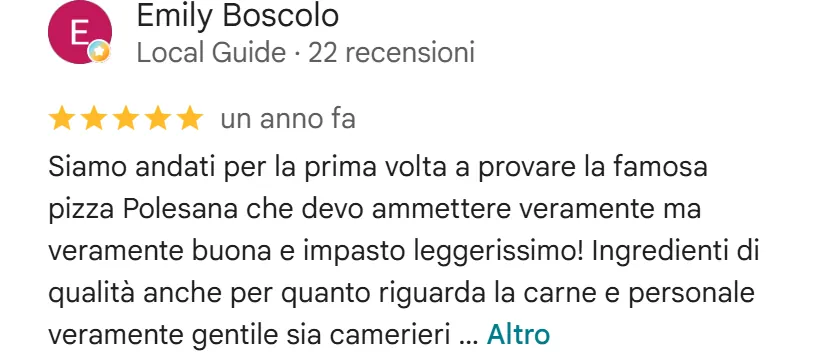 Recensione da Google del luglio 2025, 5 stelle