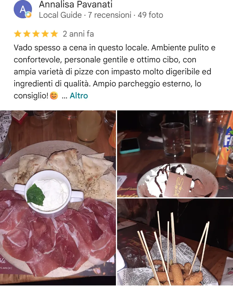 Recensione da Google del maggio 2024, 5 stelle