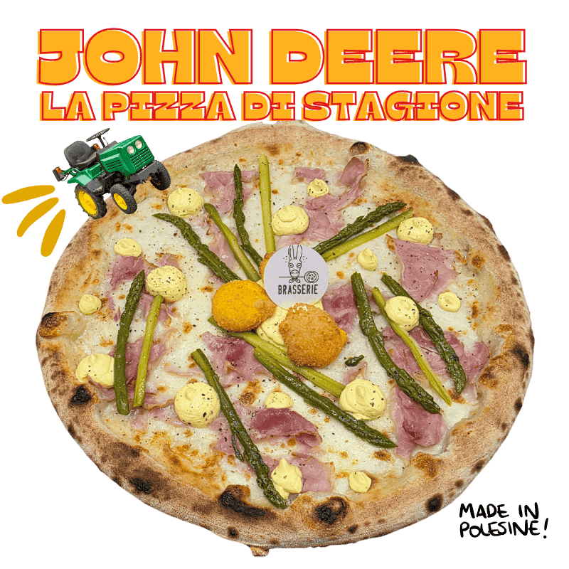 Pizza di stagione con asparagi